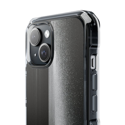 Black Impact MagSafe Phone Case for iPhone - Brutalist Pixel Monolith