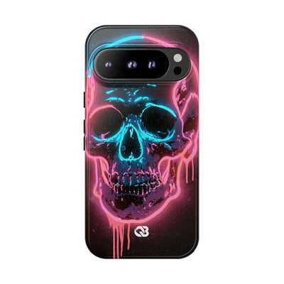 Neon Drip Skull · Tough Phone Case for Pixel ·  Black