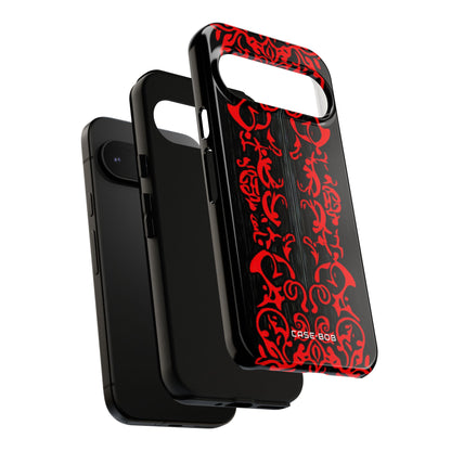 Crimson Spiral Google Pixel 9 Case - Tough