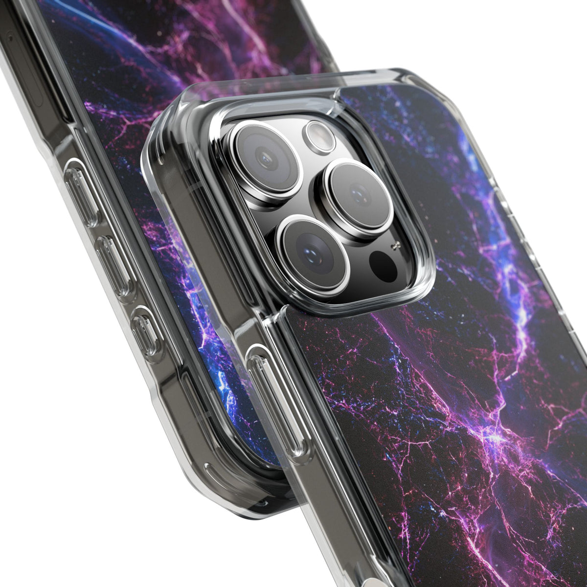 Neural Singularity · Clear Impact Magnetic Phone Case for iPhone · Black
