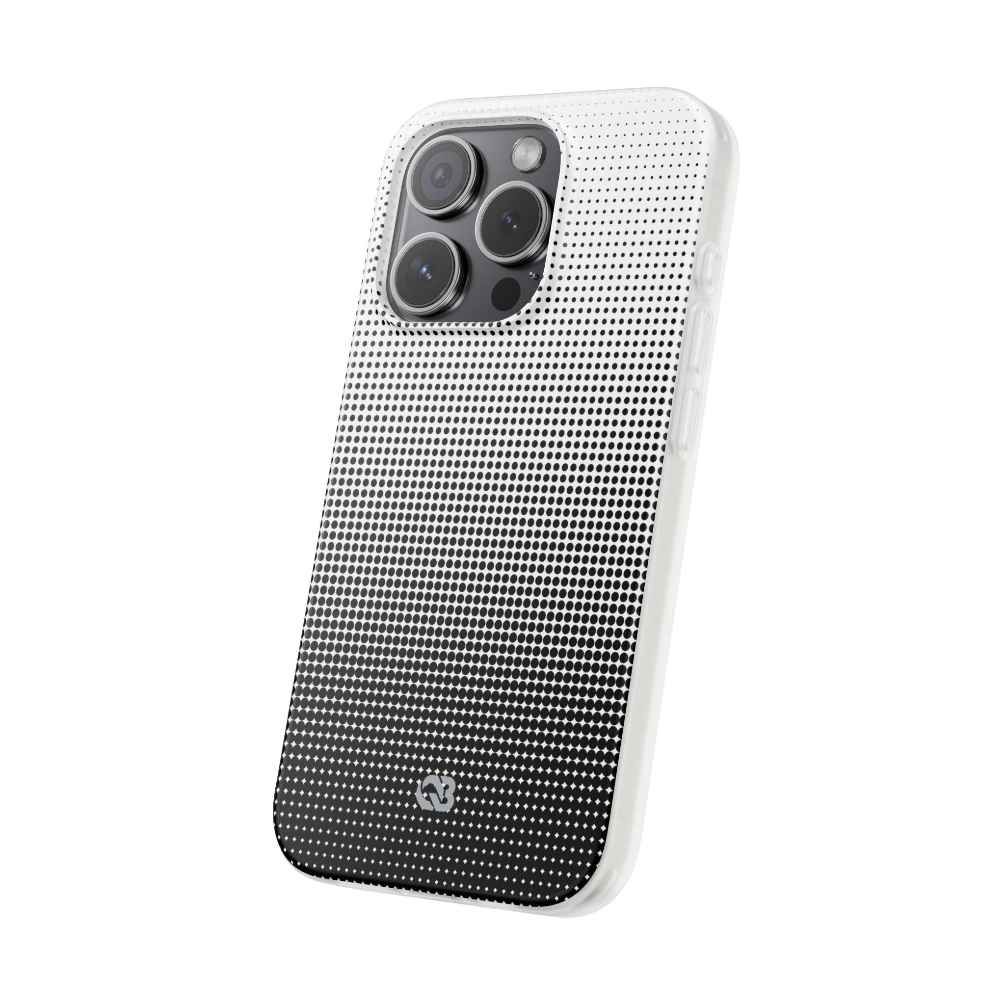 Black Lite Phone Case for iPhone - Obsidian Halftone Flux