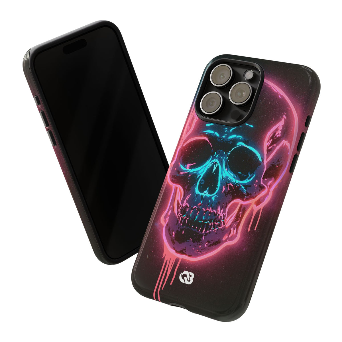 Neon Drip Skull · Tough Phone Case for iPhone · Black