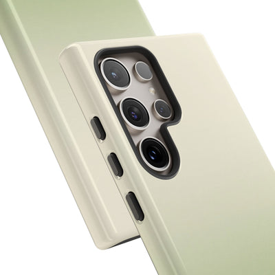 Green Tough Phone Case for Samsung - Bone Sage Fade