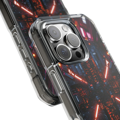 Cybernetic Reactor Core · Clear Impact Magnetic Phone Case for iPhone · Black