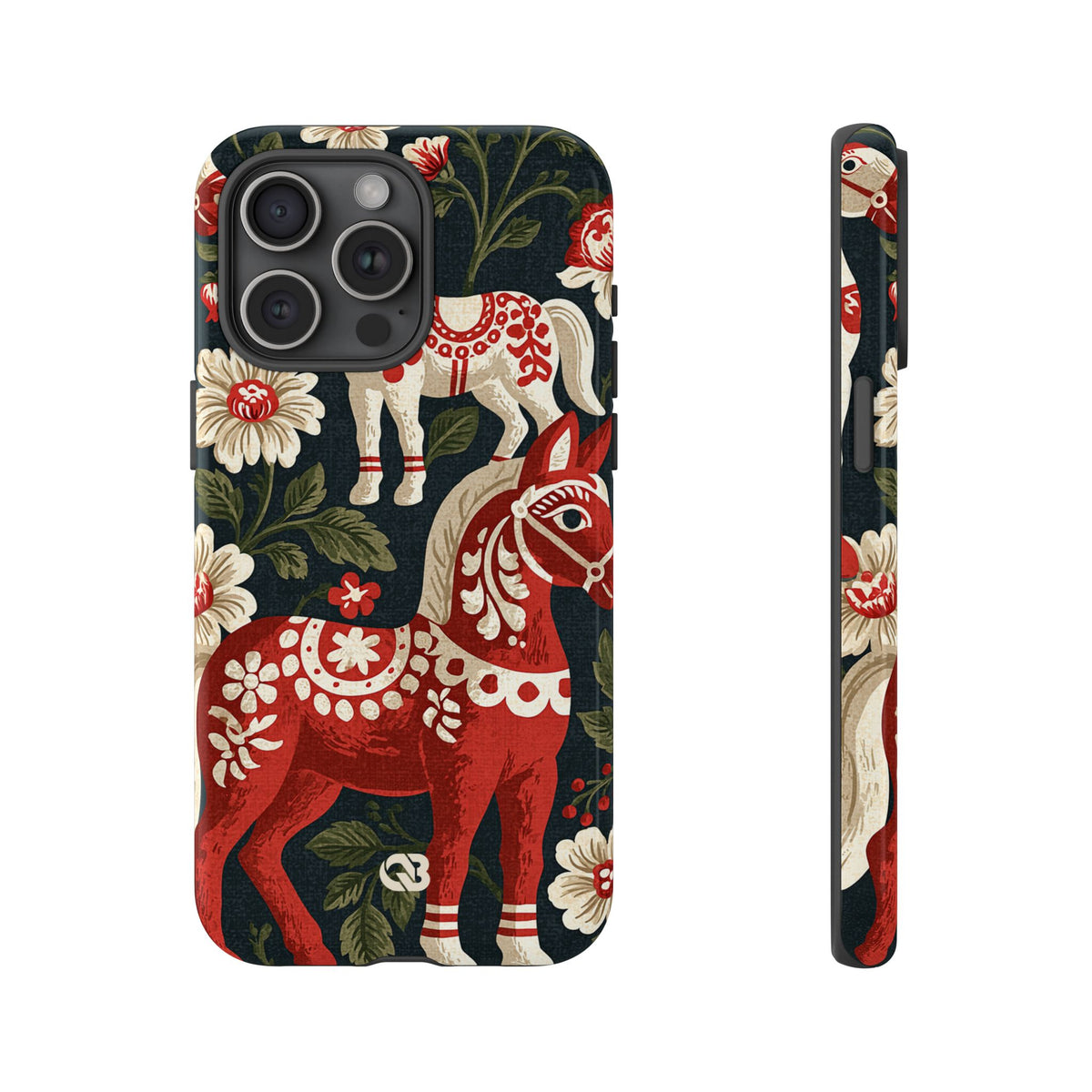 Nordic Dala Meadow · Tough Phone Case for iPhone · Red