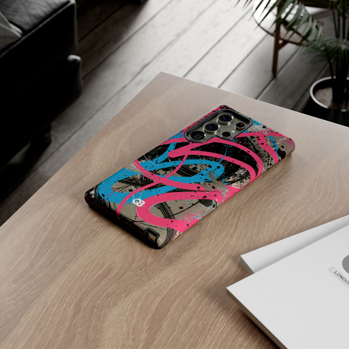 Cyber Splatter Flow · Tough Phone Case for Samsung · Pink
