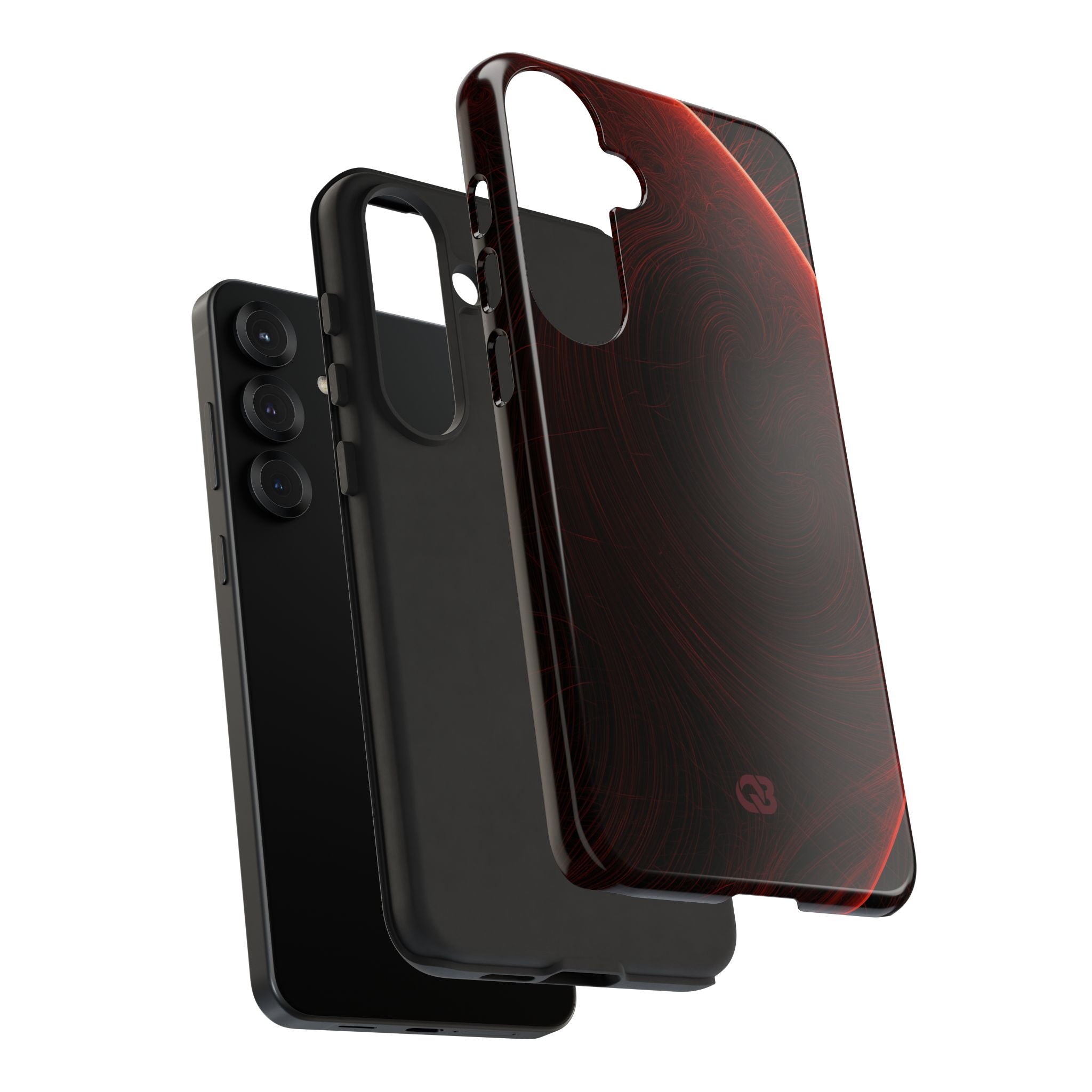 Red Tough Phone Case for Samsung - Crimson Flare Flux