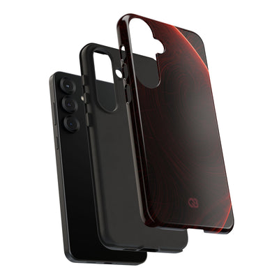 Red Tough Phone Case for Samsung - Crimson Flare Flux