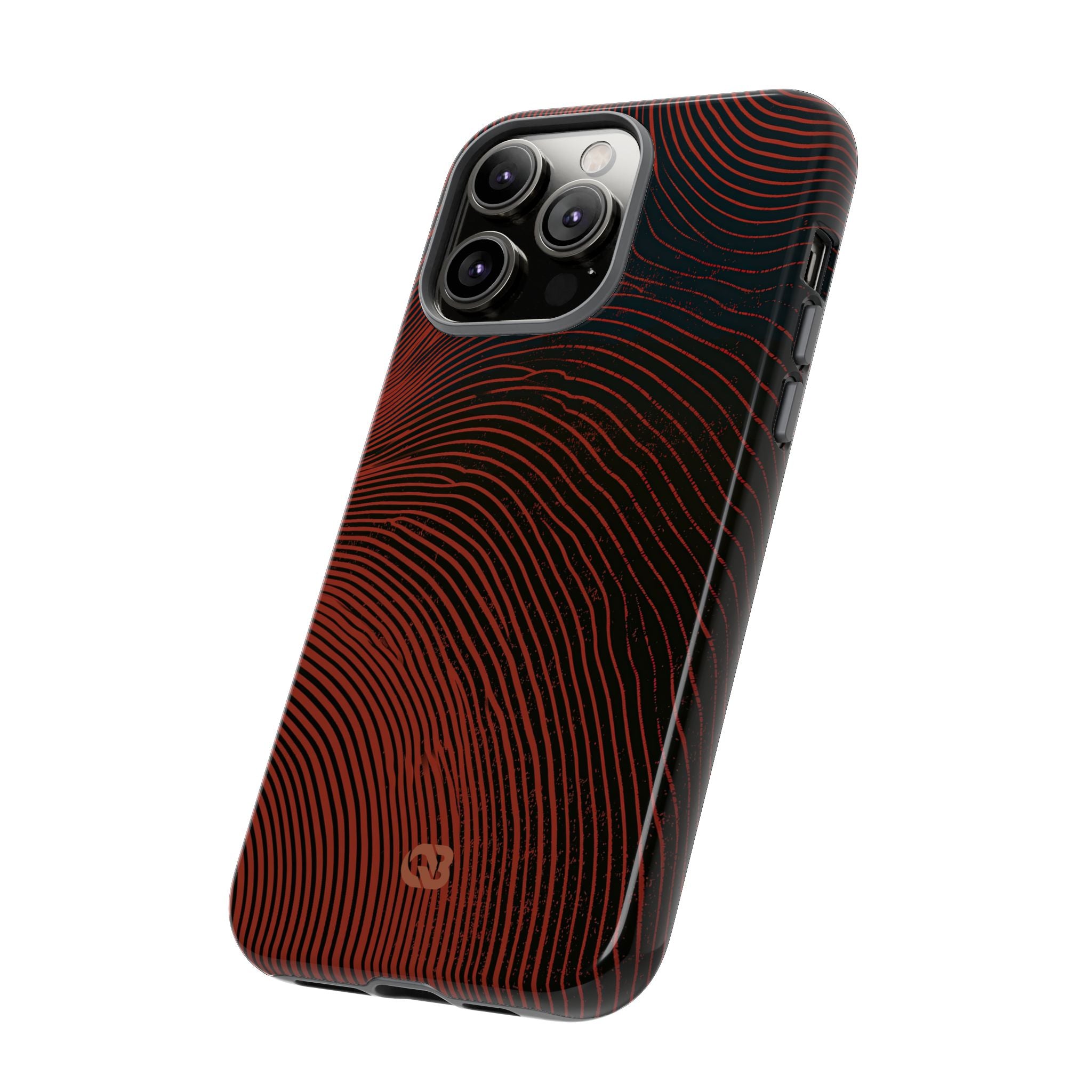 Red Tough Phone Case for iPhone - Terracotta Nerve Map