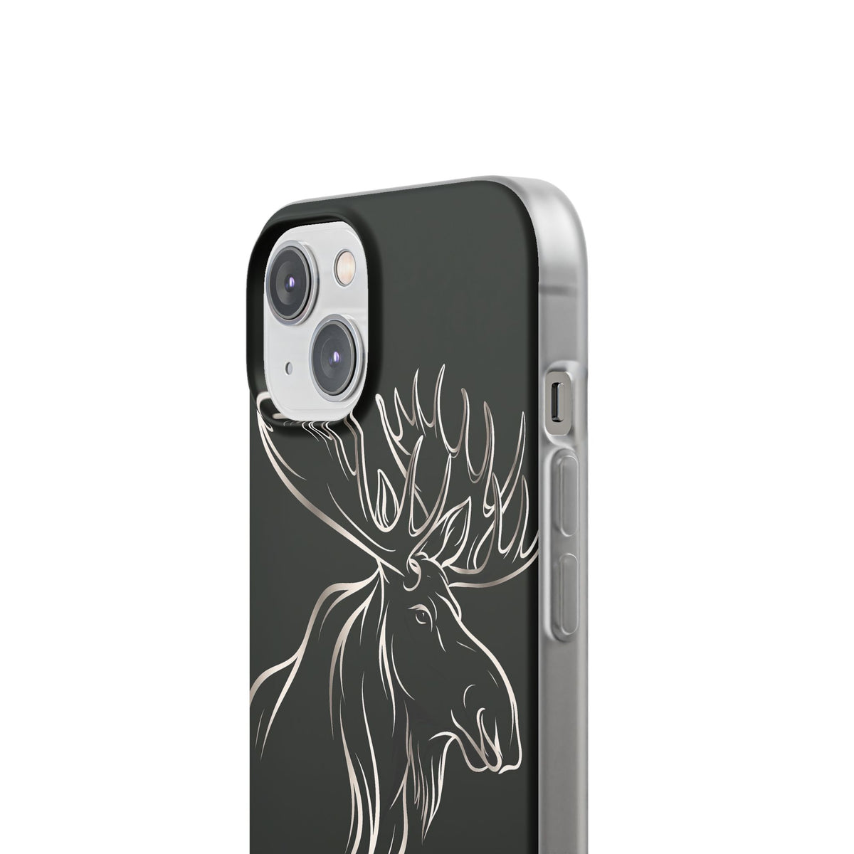 Nordic Moose Contour · Lite Phone Case for iPhone ·  Black