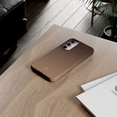 Brown Tough Phone Case for Samsung - Smoked Caramel Fade