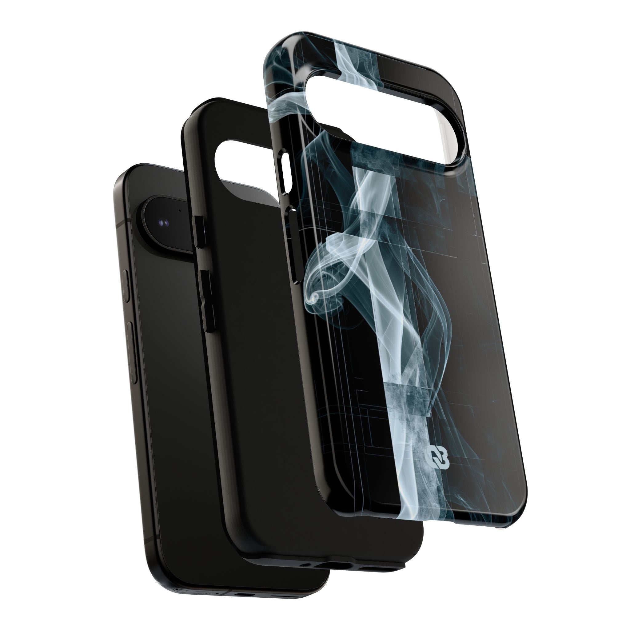 Black Tough Phone Case for Google Pixel - Arctic Vapor Grid