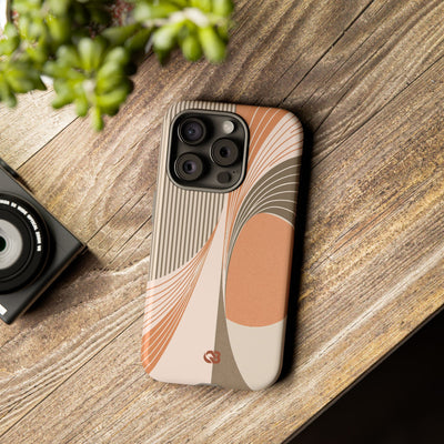 Orange Tough Phone Case for iPhone - Desert Arc Horizon