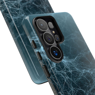 Teal Tough Phone Case for Samsung - Arctic Neural Mesh