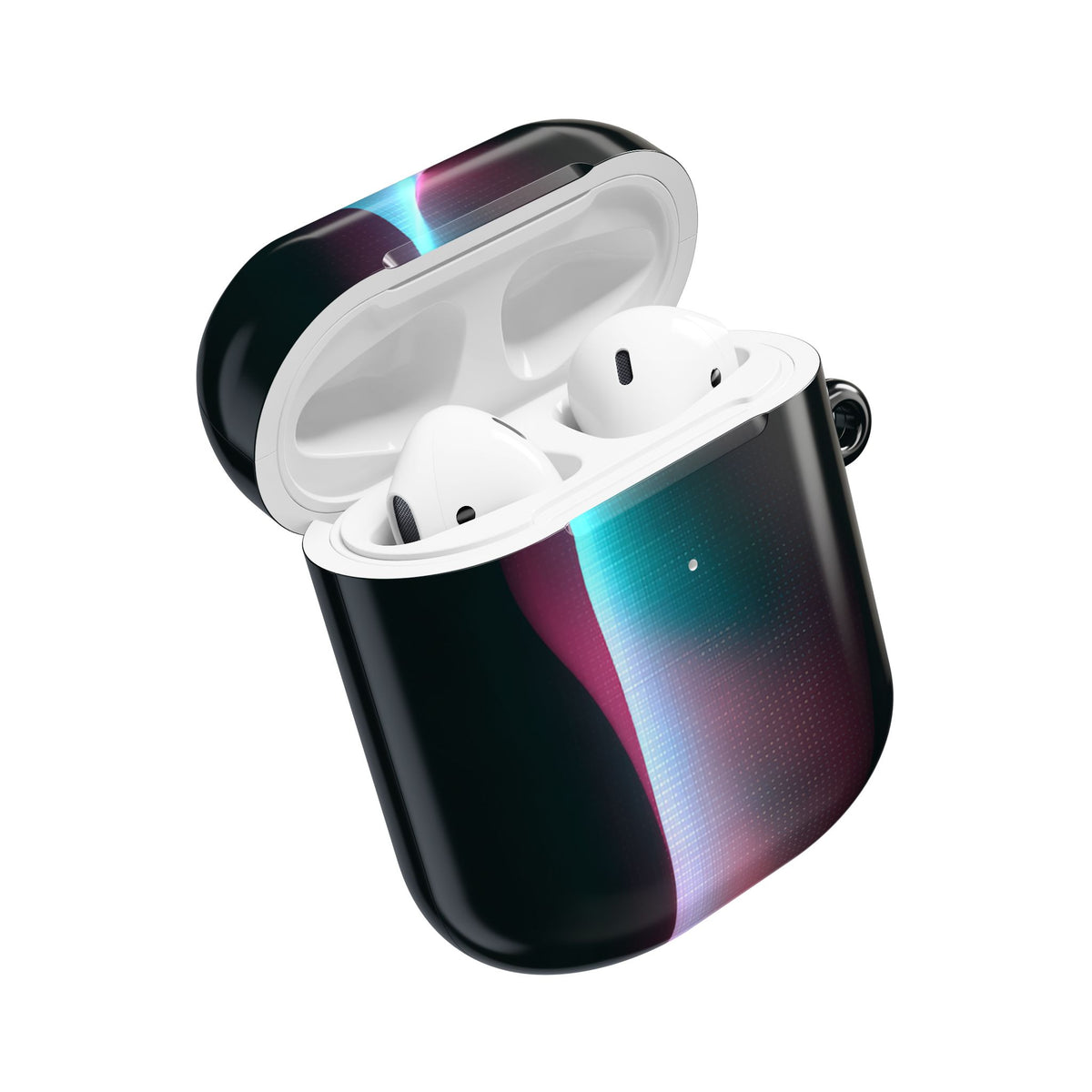 Neon Pixel Flow · Hard Case for AirPods & AirPods Pro · Black