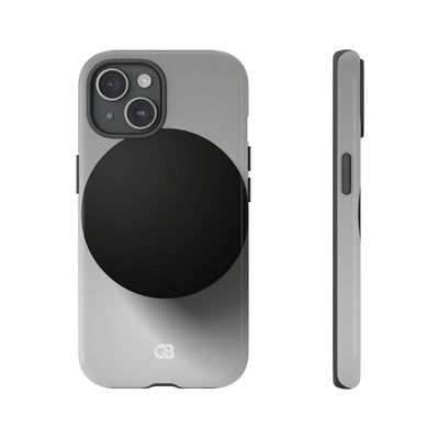 Grey Tough Phone Case for iPhone - Matte Onyx Sphere
