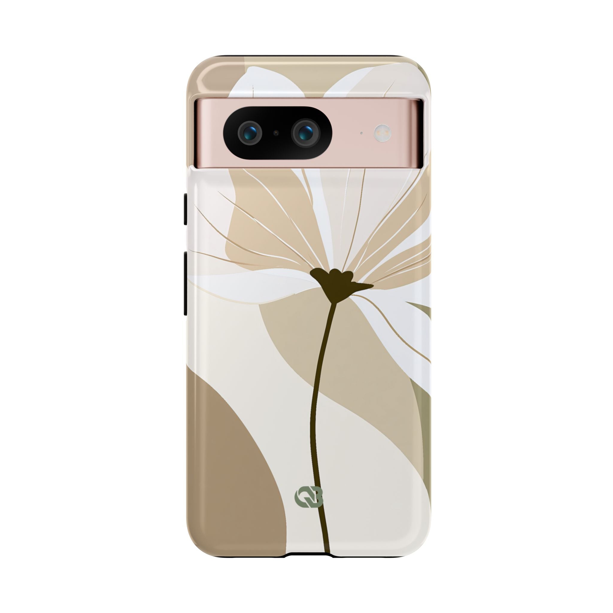 Beige Tough Phone Case for Google Pixel - Sage Linen Magnolia