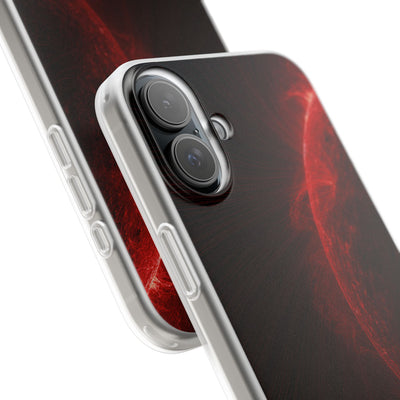 Red Lite Phone Case for iPhone - Solar Crimson Flare