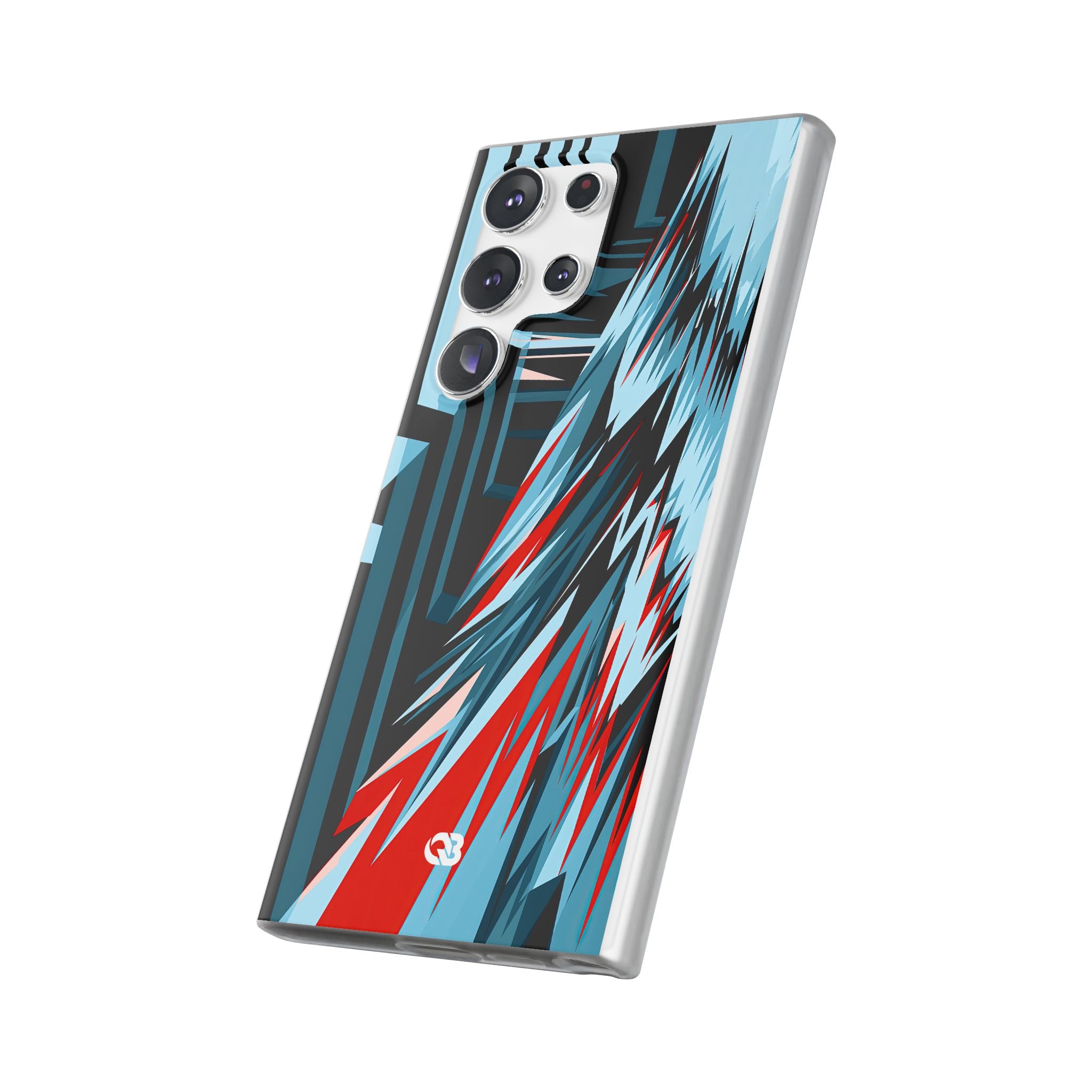 Blue Lite Phone Case for Samsung - Glitch Peak Cyan