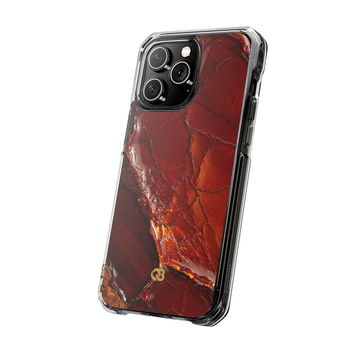 Amber Embrace · Clear Impact Magnetic Phone Case for iPhone · Brown