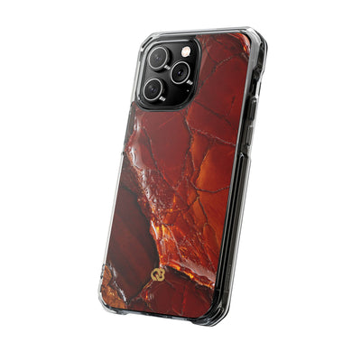 Amber Embrace · Clear Impact Magnetic Phone Case for iPhone · Brown