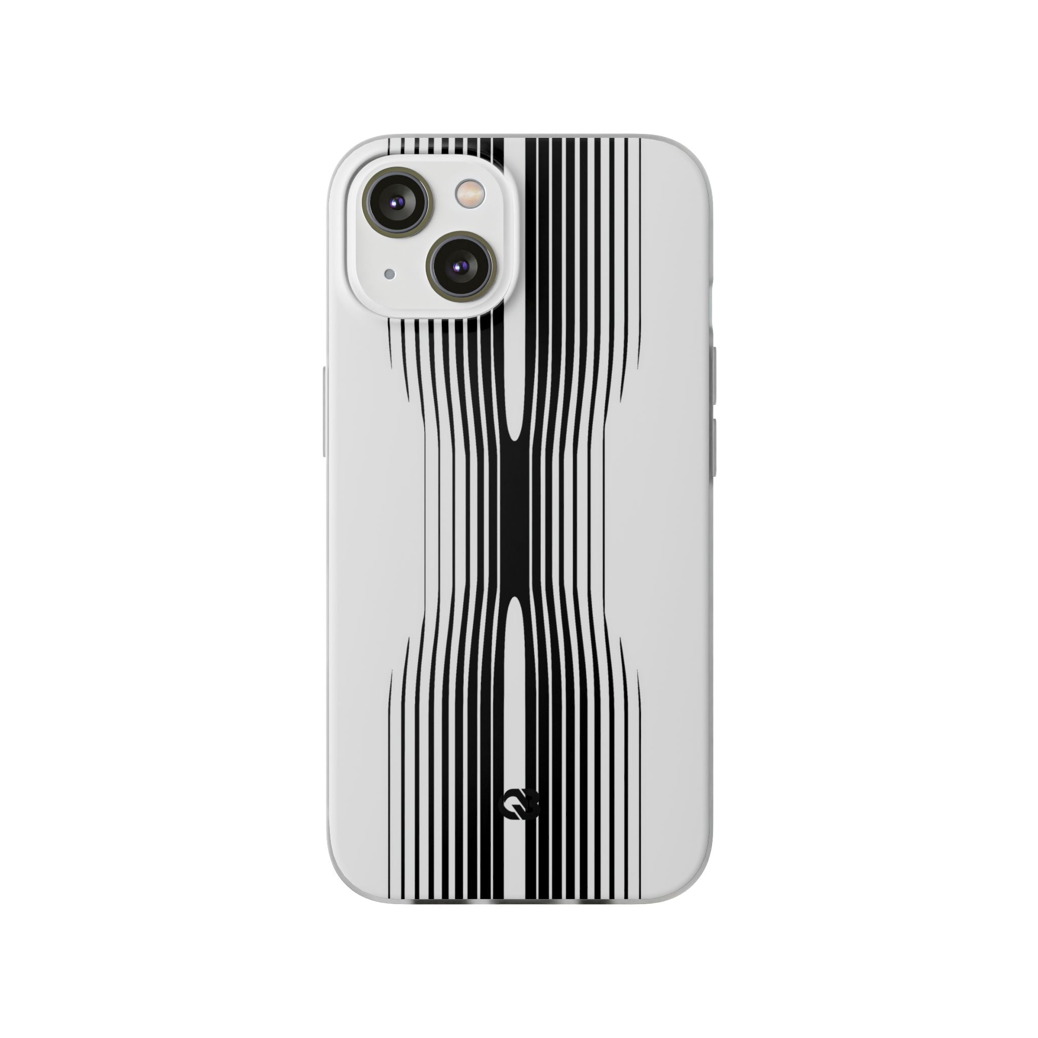 White Lite Phone Case for iPhone - Kinetic Mono Distortion