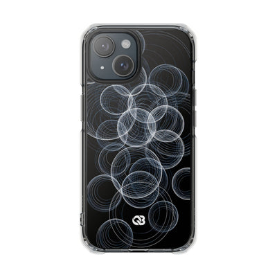 Black Impact MagSafe Phone Case for iPhone - Frosted Ring Matrix
