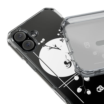 Nocturne Orchid Bloom · Clear Impact Magnetic Phone Case for iPhone ·  Black