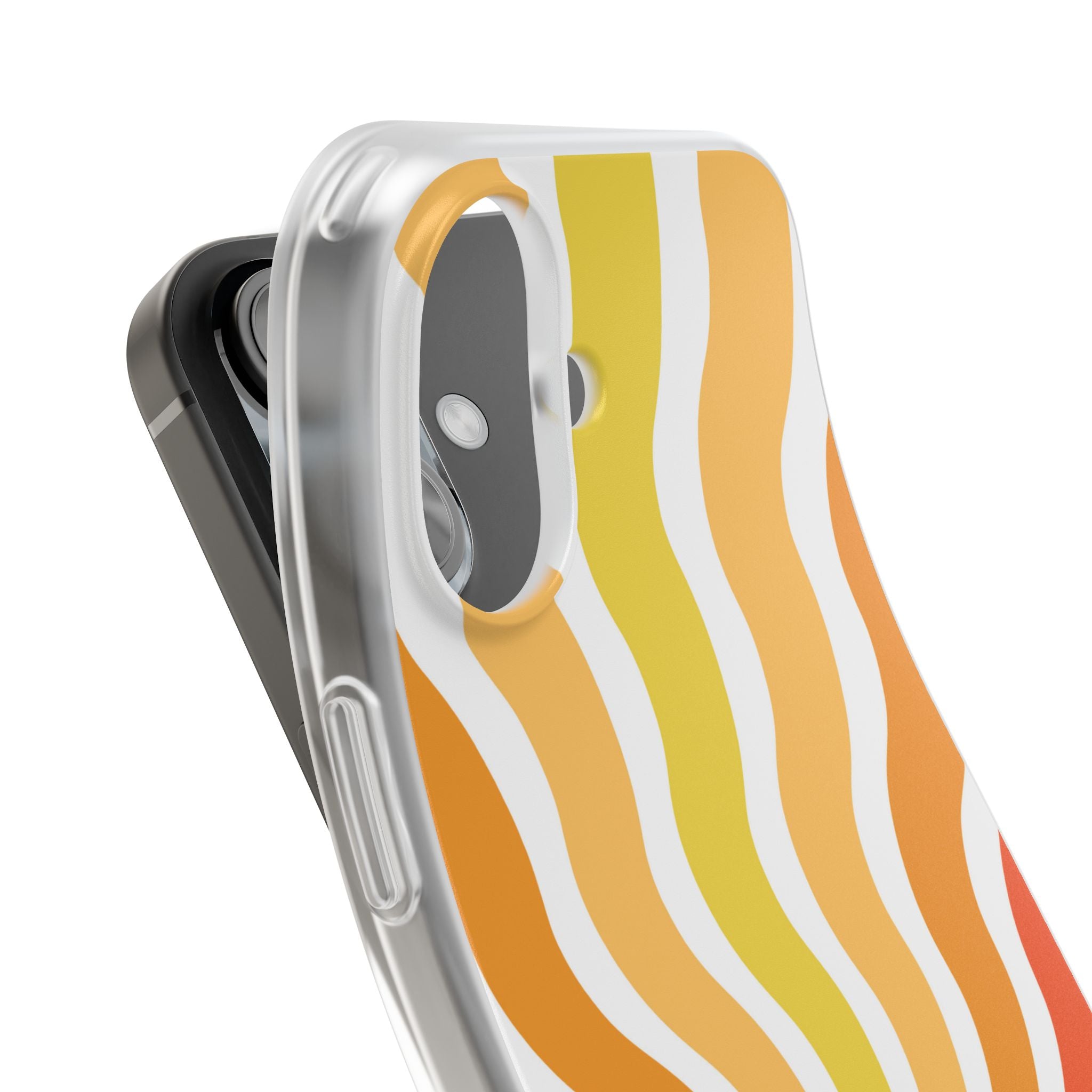Amber Solar Waves · Soft Phone Case for iPhone