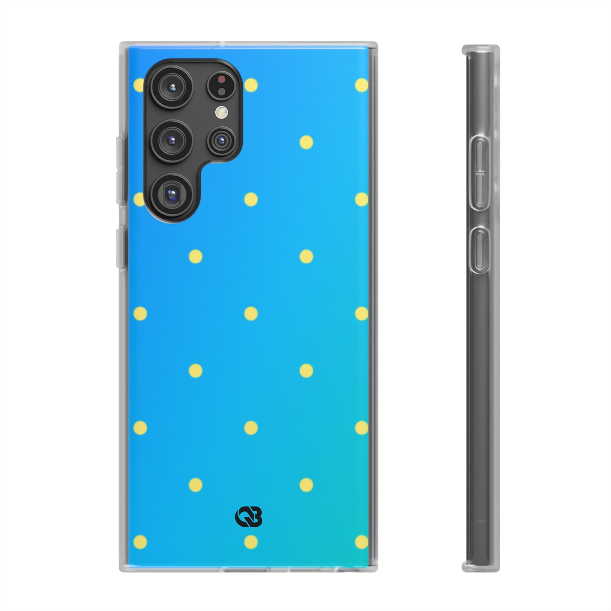 Cyan Sun Dots · Soft Phone Case for Samsung