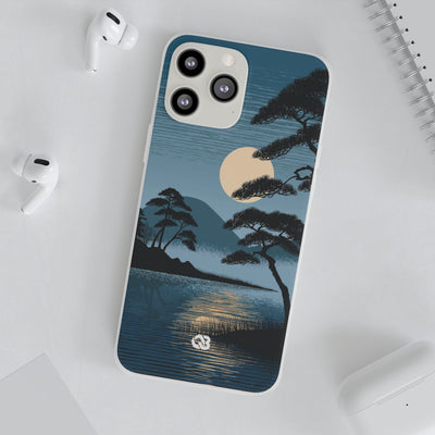Moonlit Pine Horizon · Lite Phone Case for iPhone ·  Blue