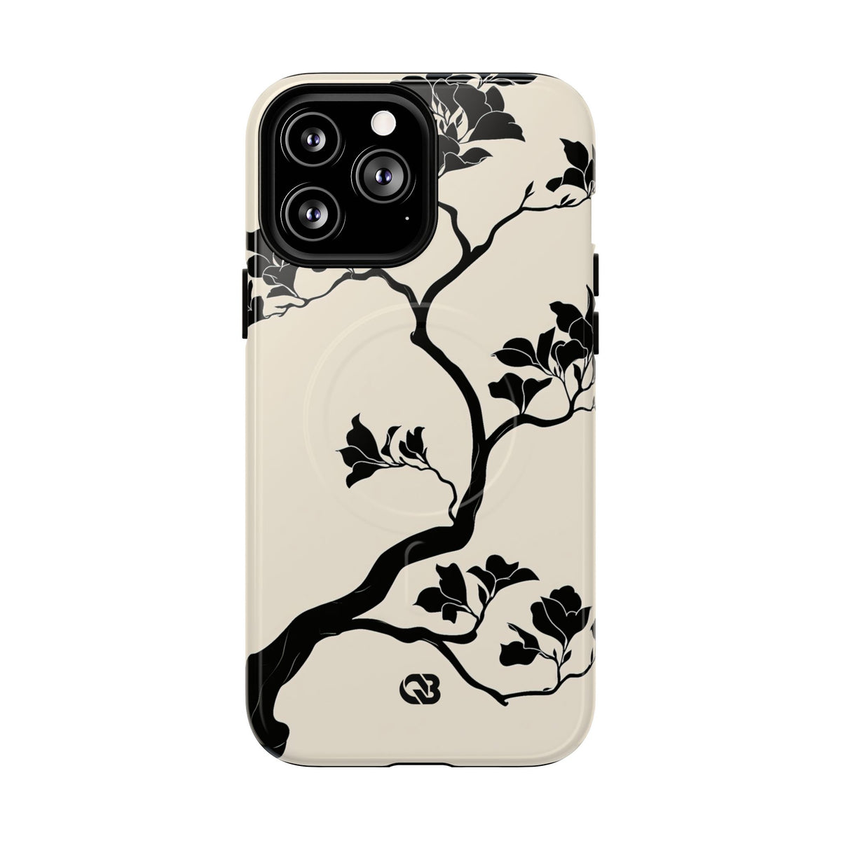 Ebony Magnolia · Tough 2.0 Magnetic Phone Case for iPhone · Beige