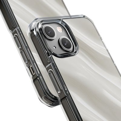 White Impact MagSafe Phone Case for iPhone - Polished Ivory Wave
