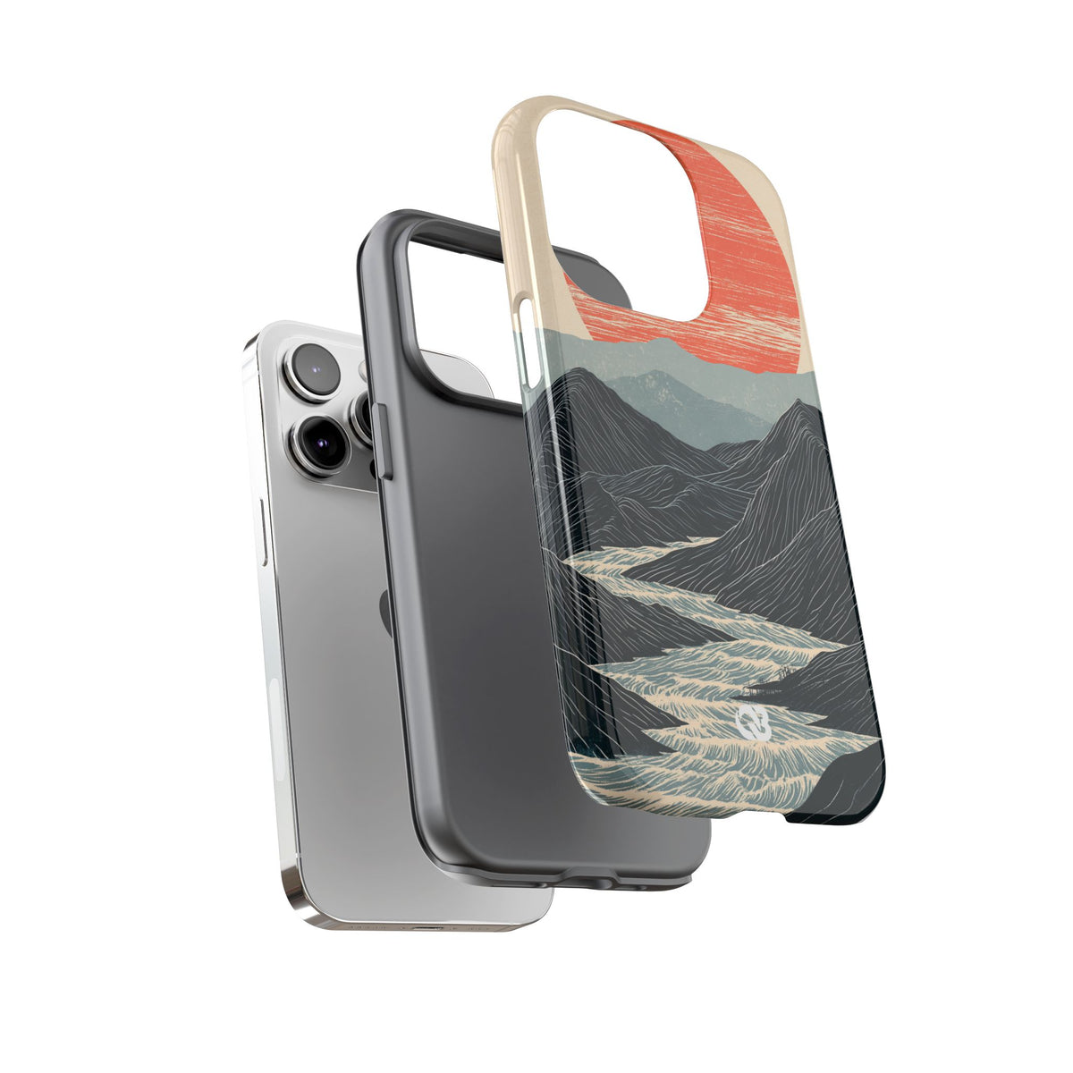 Crimson Ridge Horizon · Tough Phone Case for iPhone · Black