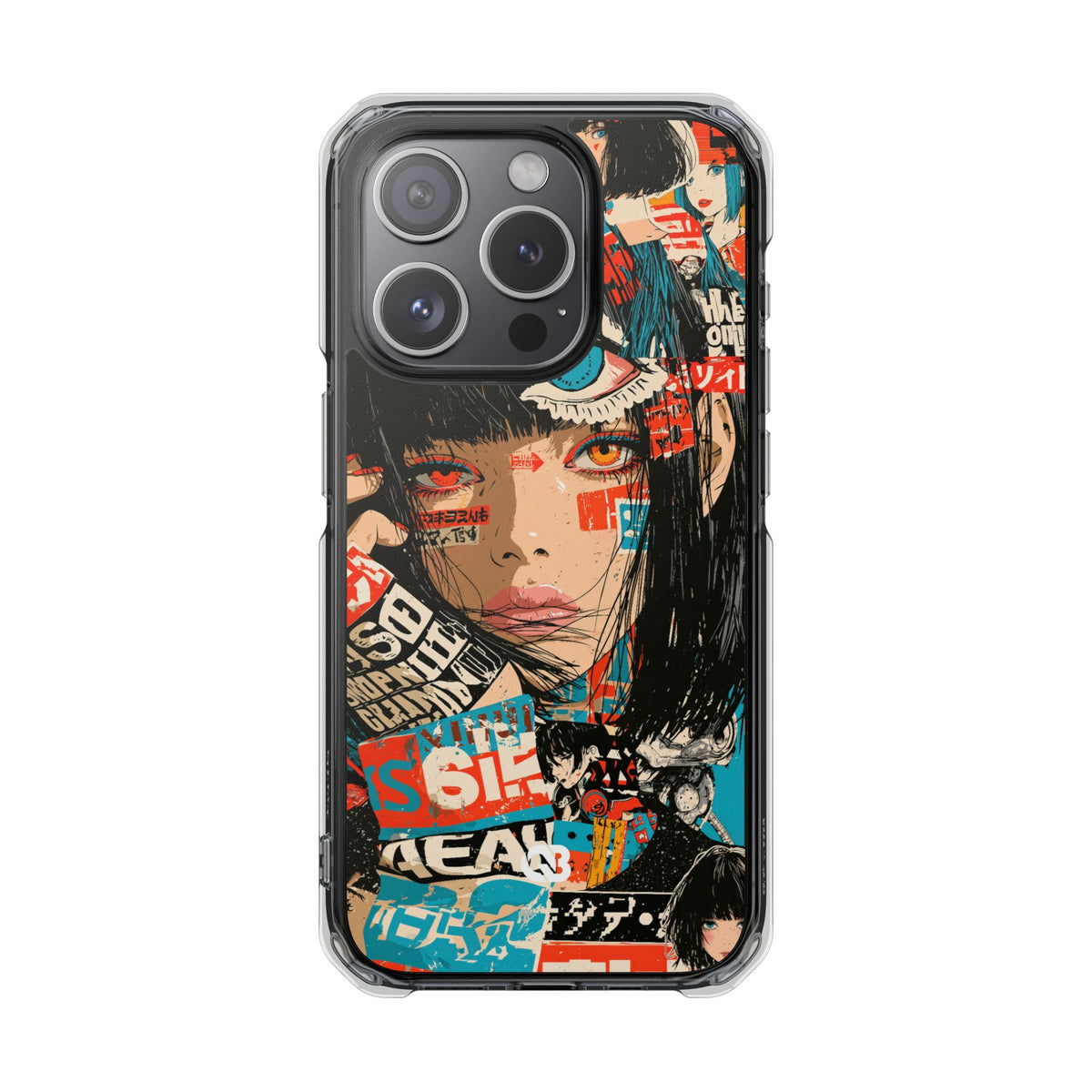 Shibuya Street Collage · Clear Impact Magnetic Phone Case for iPhone · Red