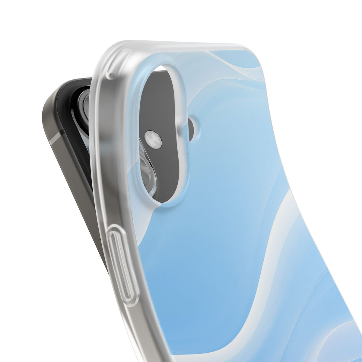 Blue Lite Phone Case for iPhone - Glacial Blue Silk