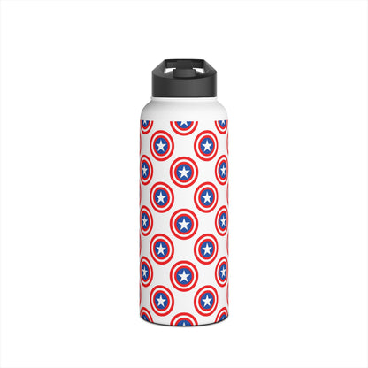 Star Shield Pattern - Stainless Steel Water Bottle