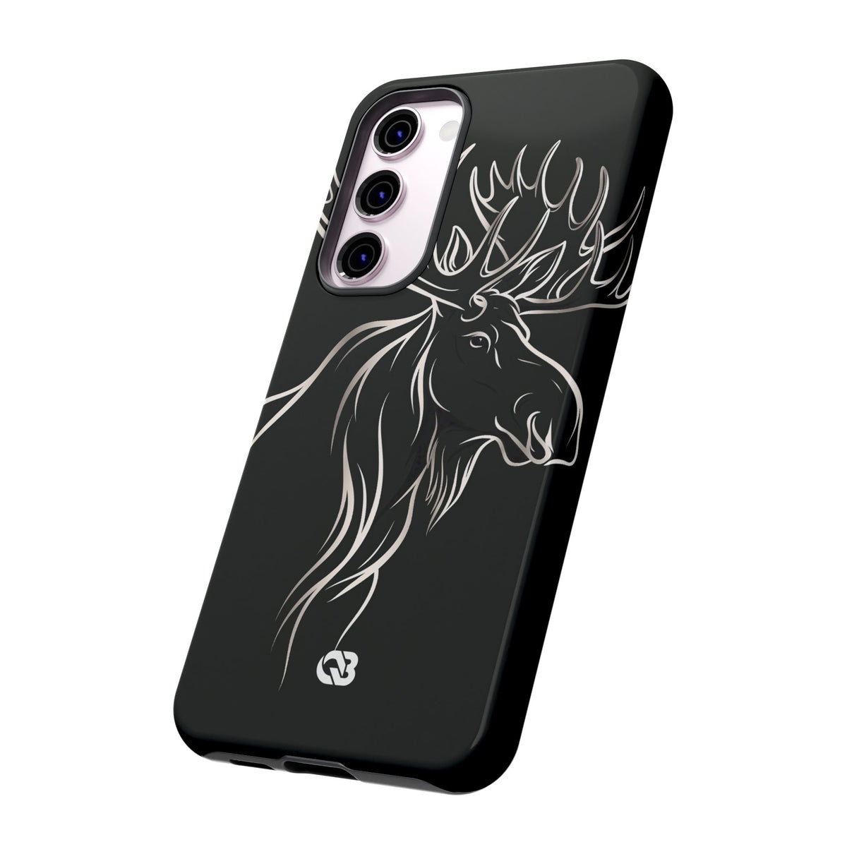 Nordic Moose Contour · Tough Phone Case for Samsung · Black