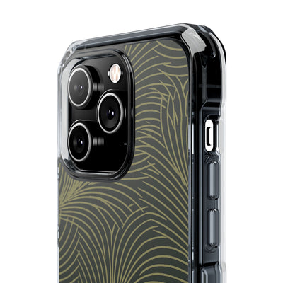Green Impact MagSafe Phone Case for iPhone - Dark Olive Plume
