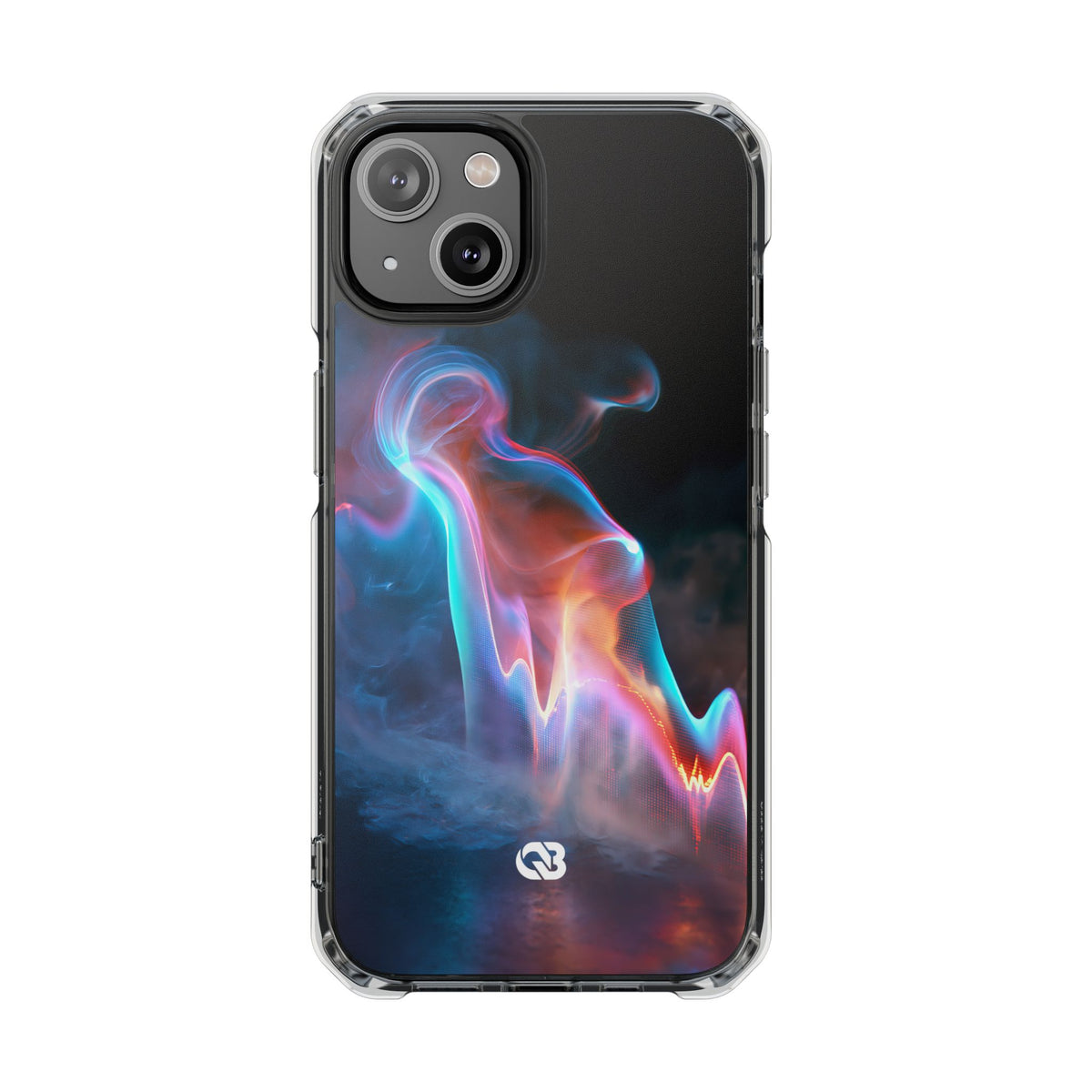 Neon Waveform · Clear Impact Magnetic Phone Case for iPhone · Black