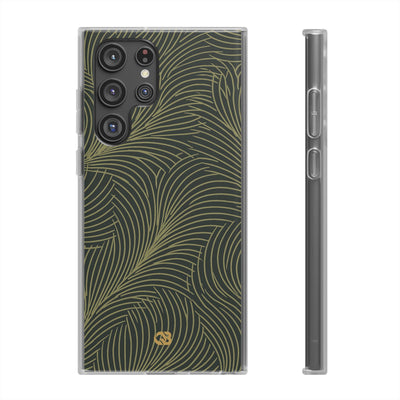 Green Lite Phone Case for Samsung - Dark Olive Plume