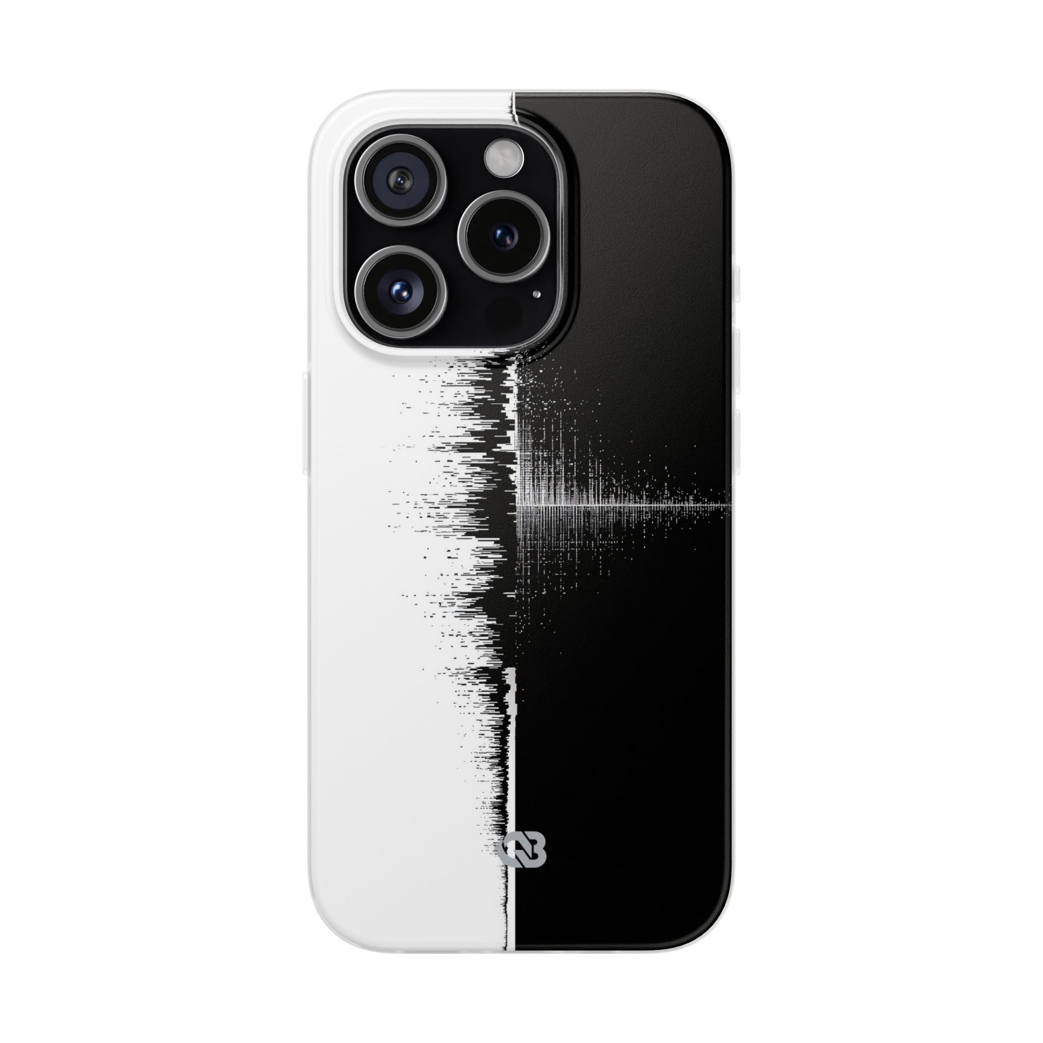 Black Lite Phone Case for iPhone - Static Signal Split