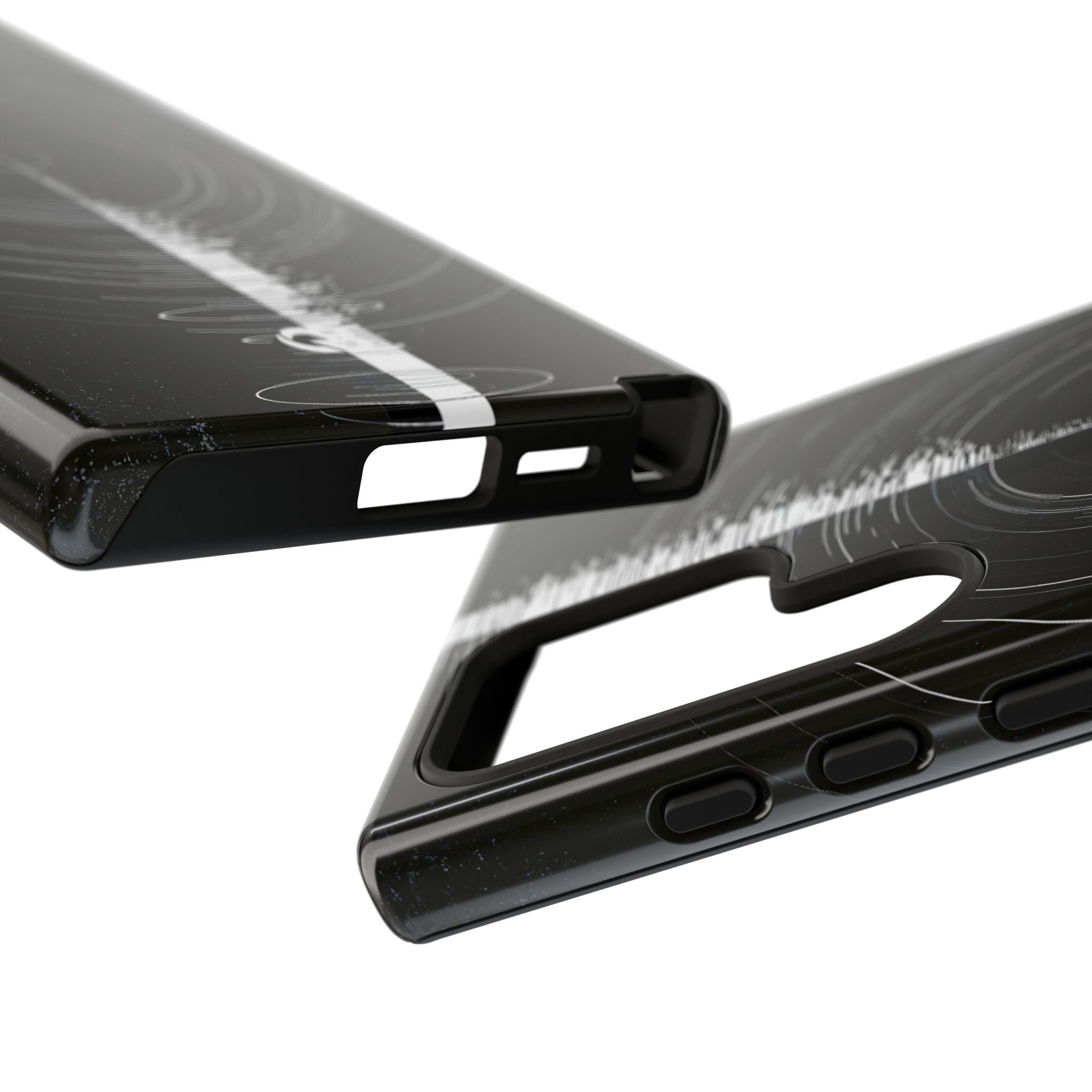 Black Tough Phone Case for Samsung - Obsidian Orbital Signal