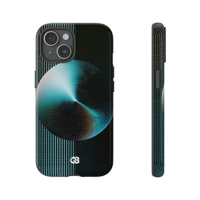 Blue Tough Phone Case for iPhone - Cyan Vector Sphere