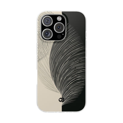 Beige Lite Phone Case for iPhone - Obsidian Cream Plume