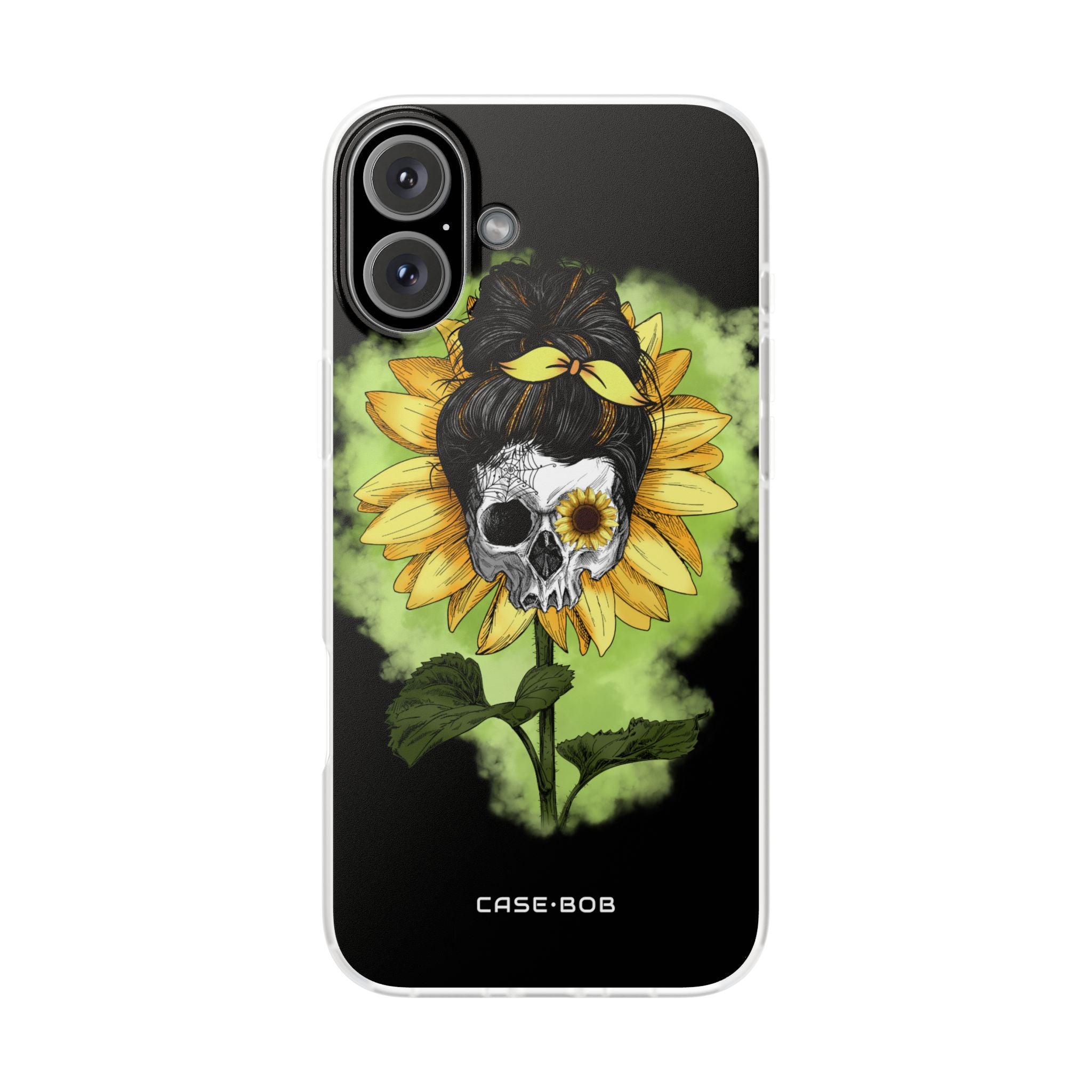 Solsikke Hovedskalle iPhone 16 Plus Cover - Blød