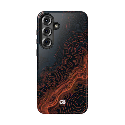 Black Tough Phone Case for Samsung - Volcanic Basalt Map