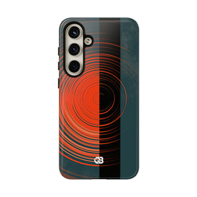 Teal Tough Phone Case for Samsung - Burnt Slate Radial
