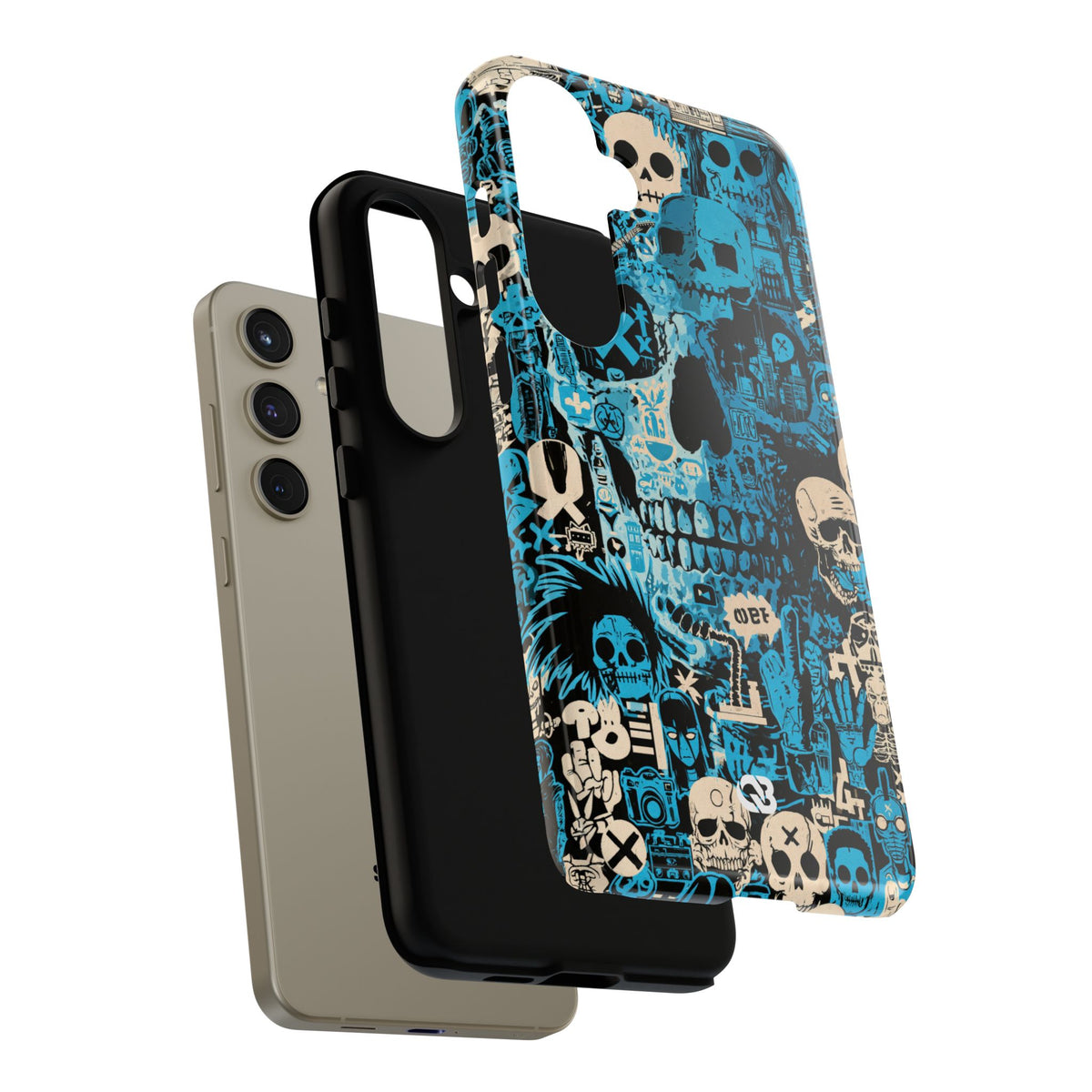 Electric Skull Graffiti · Tough Phone Case for Samsung · Blue