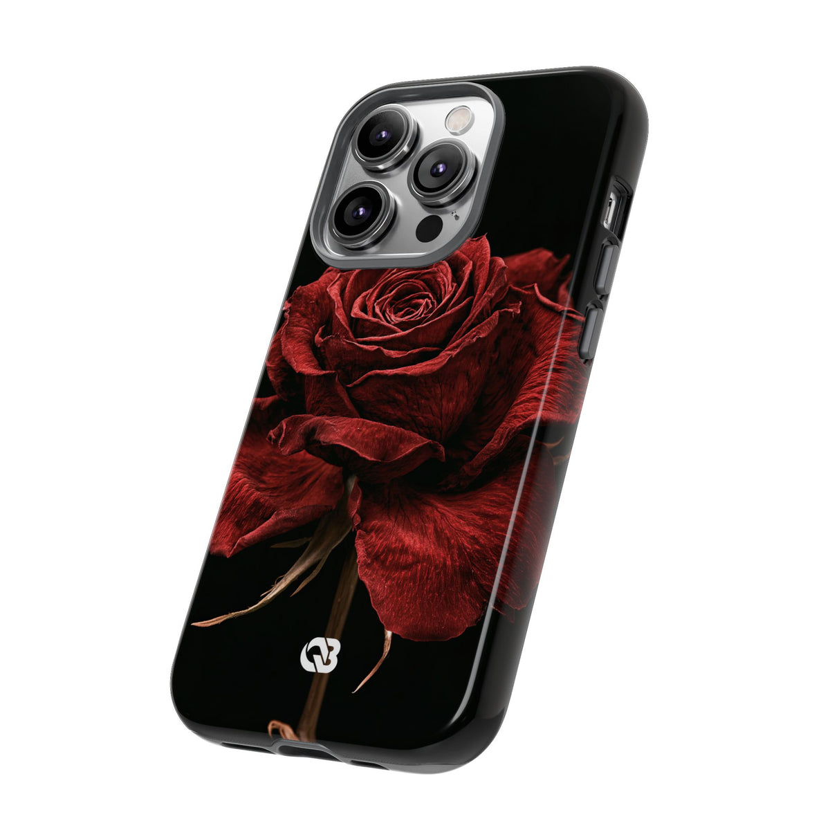Crimson Noir Rose · Tough Phone Case for iPhone · Black